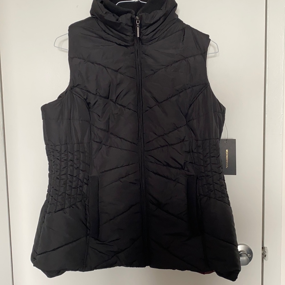 NWT Puffer Vest! Wine inside color!